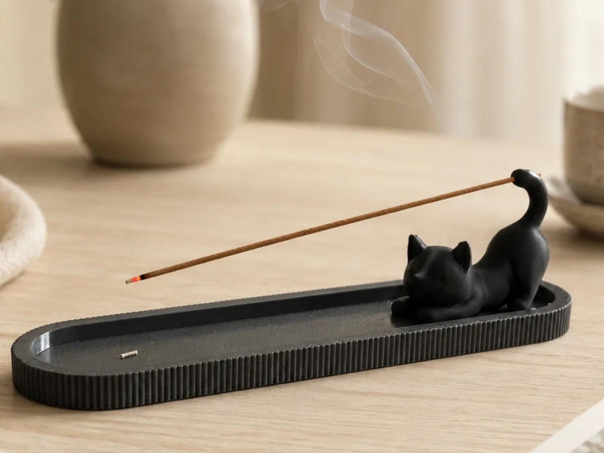 Cat incense holder